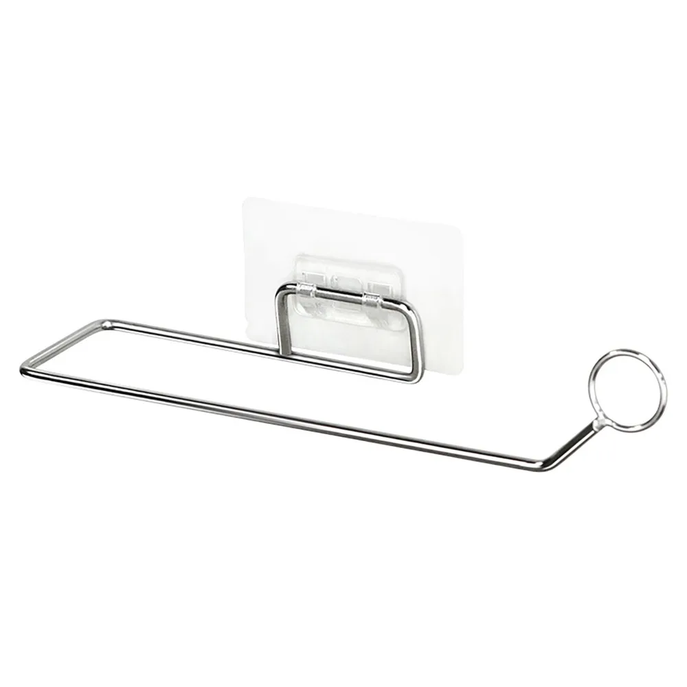 Wall Mount Stainless Steel Paper Towel Rack Silver Total length 28.5cm Paper Towel Dispenser Wall Mount Towel Holder Kitchen