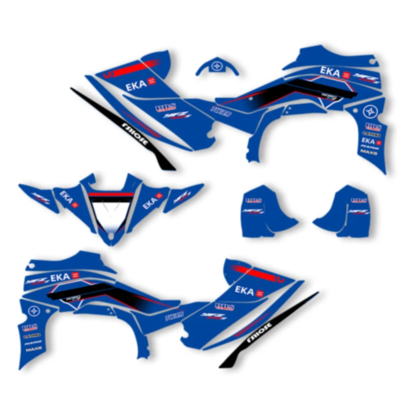 

DSMTECH Custom Motorcycle Graphics Enduro Decals Stickers Kits For YAMAHA YFZ450R ATV 2014 2015 2016 2017-2021 003