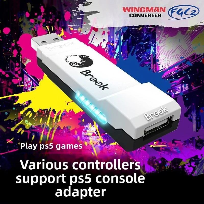 Le convertisseur Brook Wingman FGC 2 convient aux consoles PS/PC Windows/N Switch/adaptateur de joystick d'arcade/Hitbox plug and play