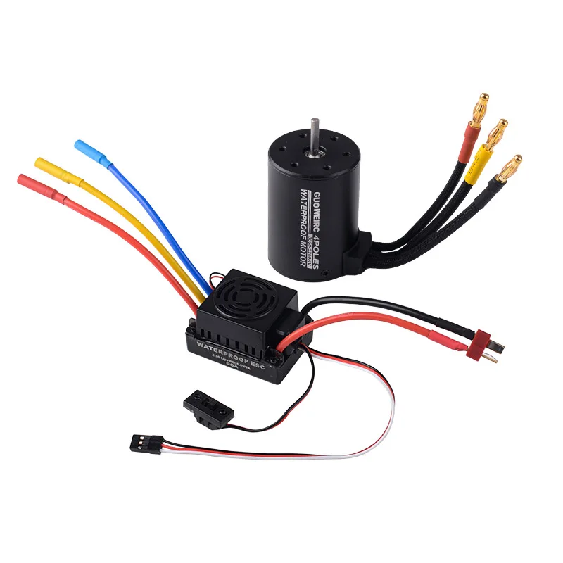 

3650 3100KV 3900KV 2300KV 4300KV 5200KV Waterproof Brushless Motor 60A ESC For 1/8 1:8 1/10 1:10 RC Car Truck