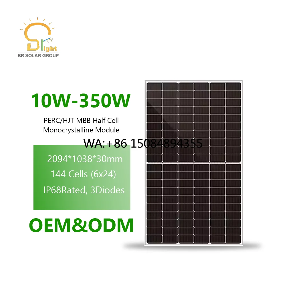 SOLAR High-Power PERC PV Module CE for 330W Mono Solar Panel 20.6% Efficiency 36V Output 24 Hours Operation Residential