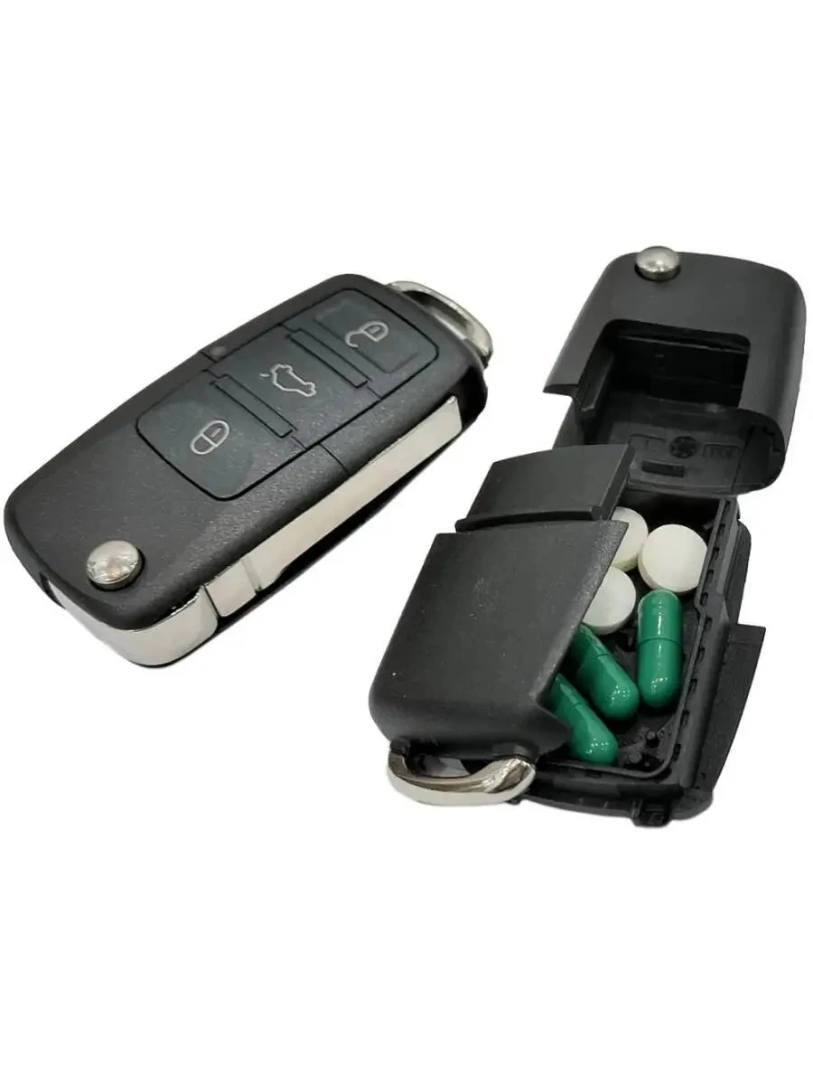 

Creative Dummy Car Key Mini Hidden Safe Box Secret Compartment Stash Box Empty Car Key Fob Hide and Store Money Pills Coin