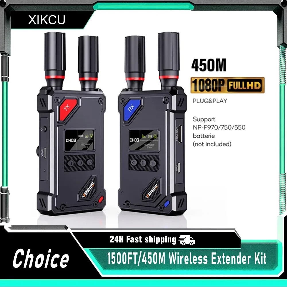 

Беспроводной HDMI-совместимый удлинитель, видеопередатчик, приемник для домашних игровых камер, поддерживаемых аккумуляторов серии NP-F