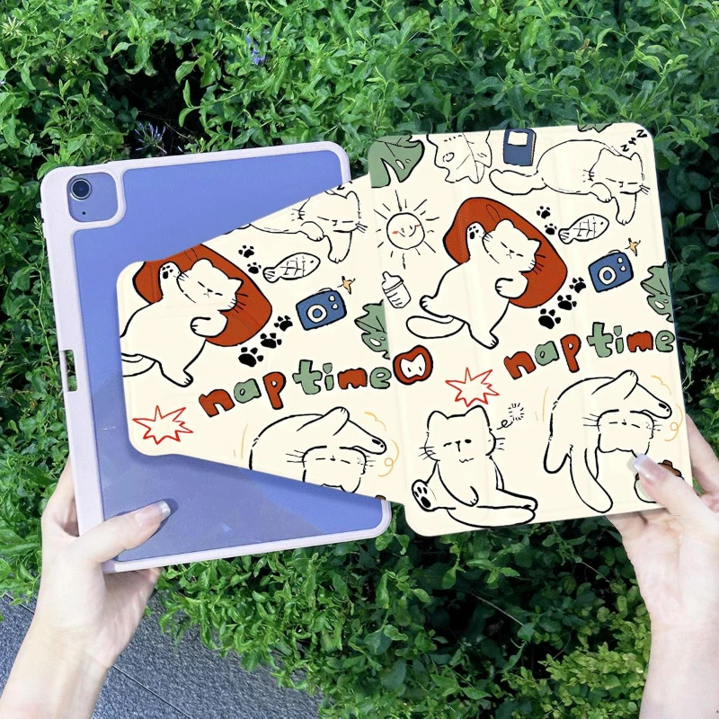 

Поворотный чехол-подставка Line Kitten для Ipad 2017 2018 9,7 дюйма Ipad Mini6 8,3 Ipad 2017 10,5 дюймов 10,2 7-8, 9-го поколения 10,9 10-го поколения