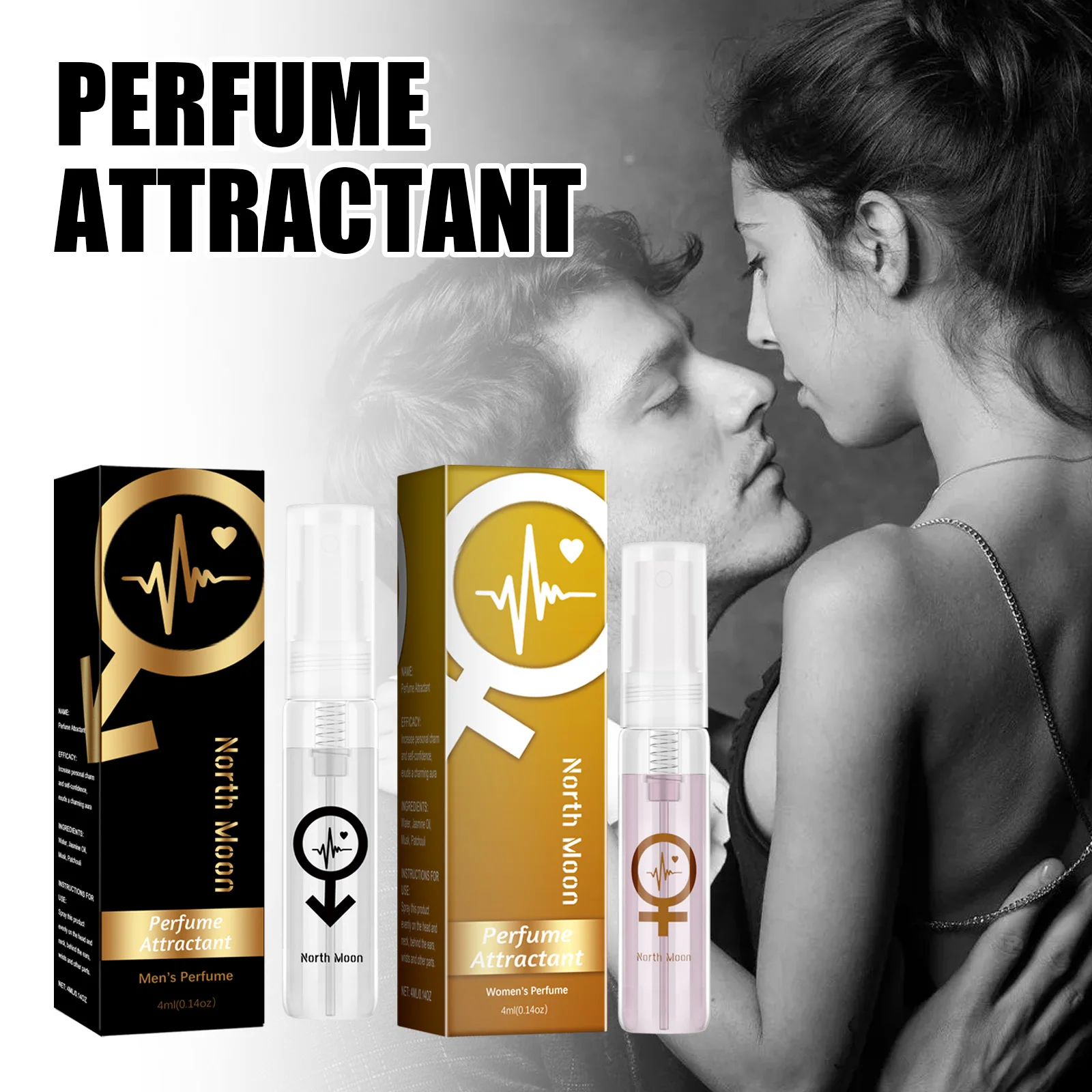 North Moon Perfume Unisex Roll on Increase Attraction Trust Cupid Romantic Cologne Men and Women Attract Each Other