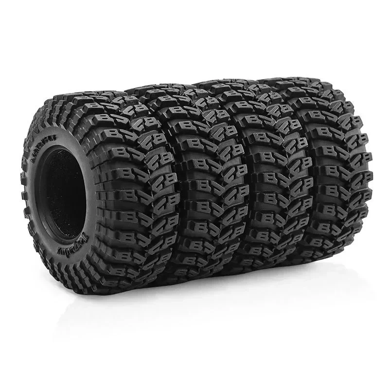 

4Pcs 1.3" Rubber Tyres, 1.1Inch Mud Terrain Wheel Tires for 1/18 1/24 Micro Crawler TRX4M Axial SCX24 FMS FCX24 Parts