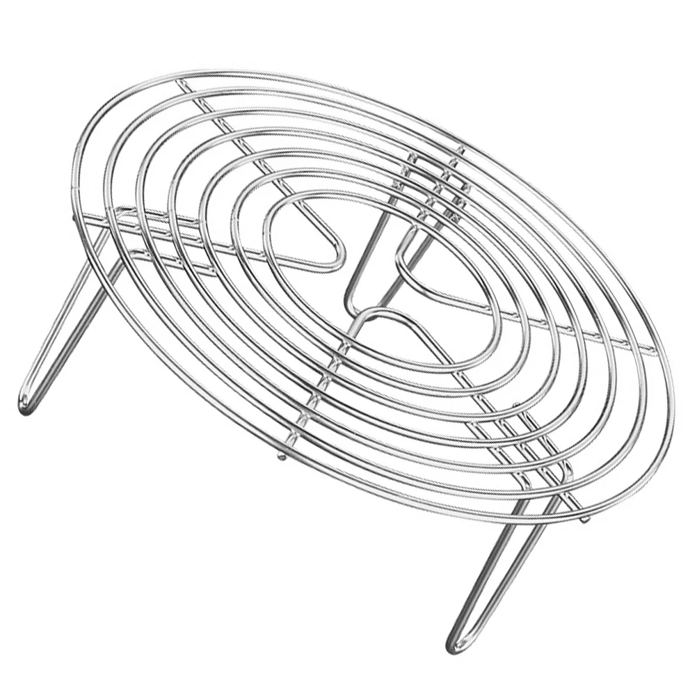 

Stainless Steel Steamer Rack Round Multi-Purpose Cooking Steam Rack Stand Cooling Baking Holder Oven Rice Cooker Storage