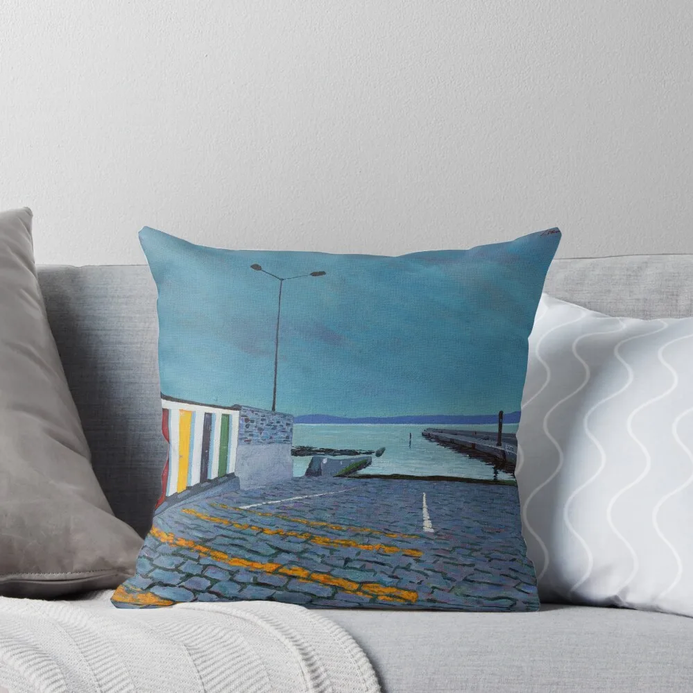 

Enniscrone Pier, County Sligo, Ireland Throw Pillow Luxury Living Room Decorative Cushions Custom Cushion Photo pillow