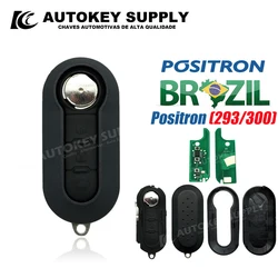 Autocontinent-AKBPCP066 Chave Canivete, Placa, Chip Positron, Double Programme, Px32, Ex300, Fit for Fiat