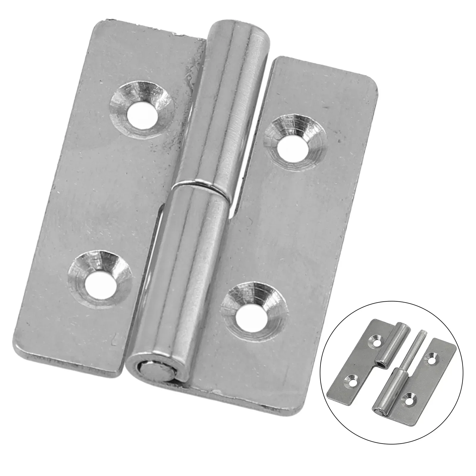 Brand New Practical High Quality Removable Hinge Door Tool 40*30*1.5mm Silver Detachable Door Detachable Hinge