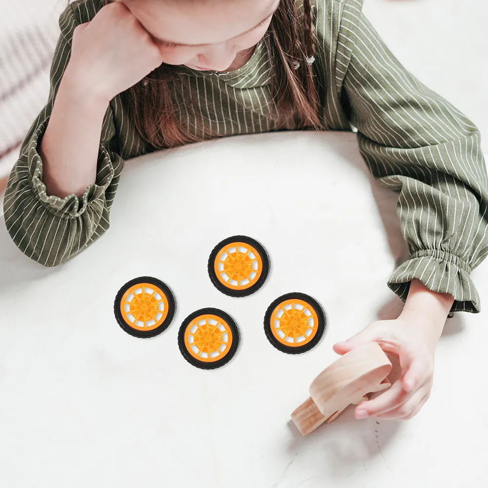 

10Pcs Rubber DIY Car Wheels Replacement for Kids Playthings Science Project Rc Assembly Rubber Car Wheels DIY Assembly Wheel