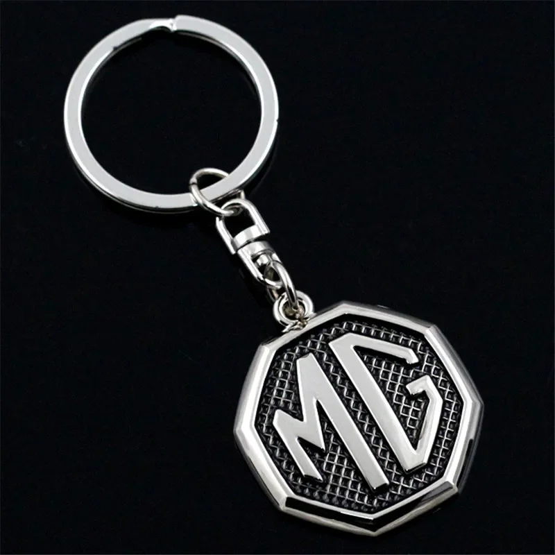 Fashion Leather Car Keychain Key rings Gift Accessories For MG BMW Metal Key Chain