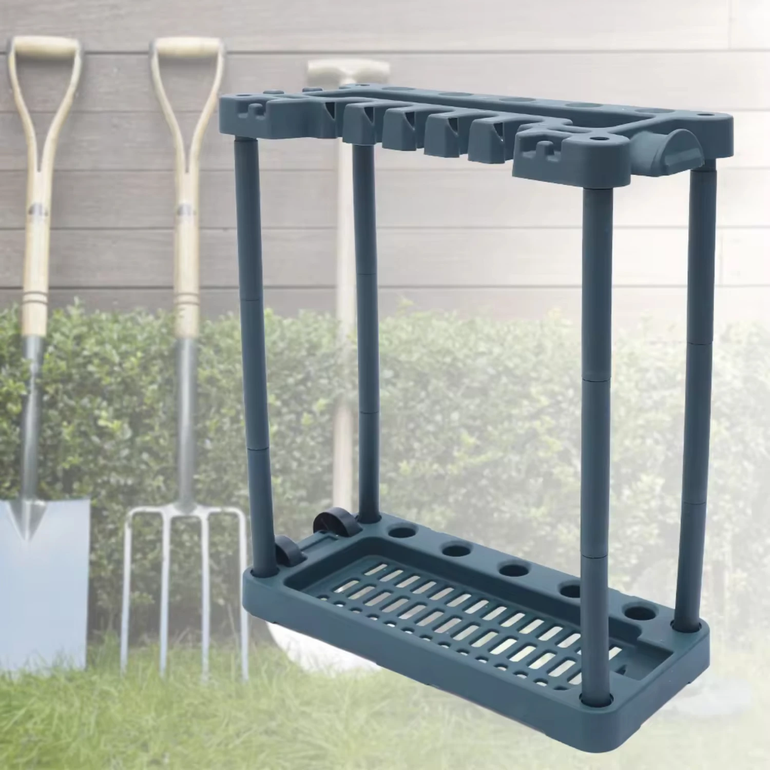 

Garage Tool Rack Broom Mop Holder Garden Lawn Utility Stand Organizer Garden Tool Organizer Racks Tool Hangers