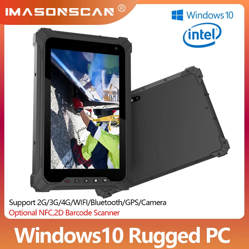 

Прочные планшеты 4G Windows10, дисплей 8 дюймов, 8 ГБ, 128 ГБ, аккумулятор 10000 мАч, двойная камера, промышленный ПК Intel JASPER LAKE N5100