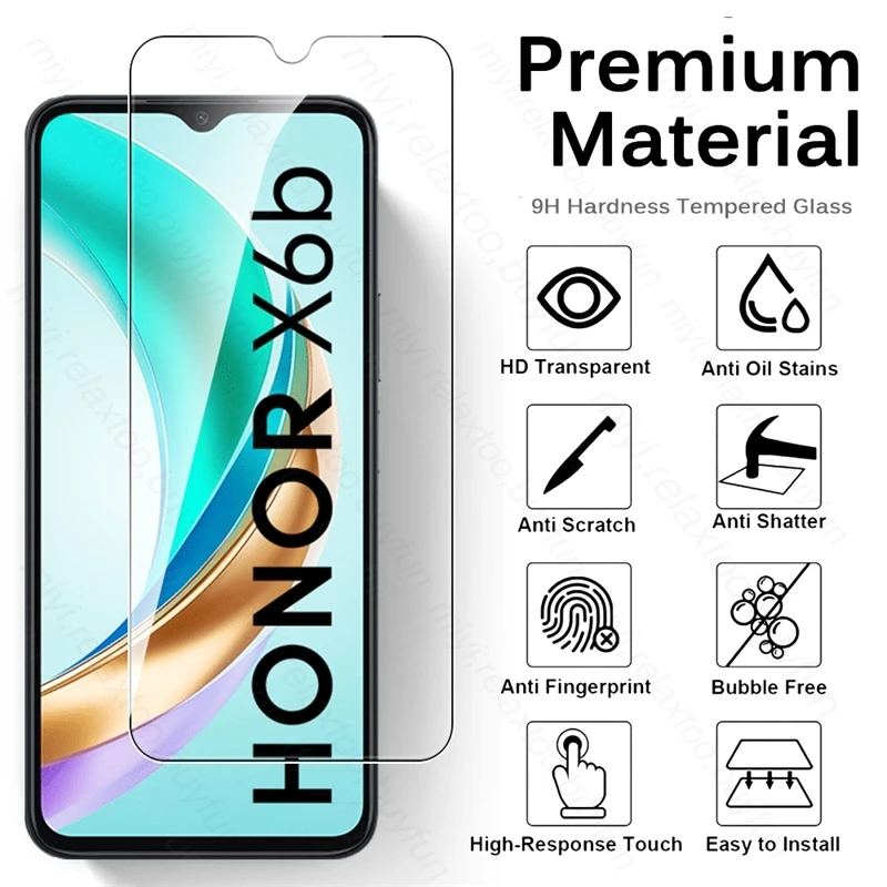 For Honor X6b 4G Case 2To1 Protective Glass On HonorX6b X6 b Screen Protector Camera Glass On Xonor Honar Honer X6b X 6 b 6b 4G