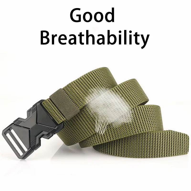 Men's Outdoor Tactical Belt, High-quality, Wear-resistant，Scratch Resistant, Breathable Canvas Belt Body, Durable ，Long-lasting