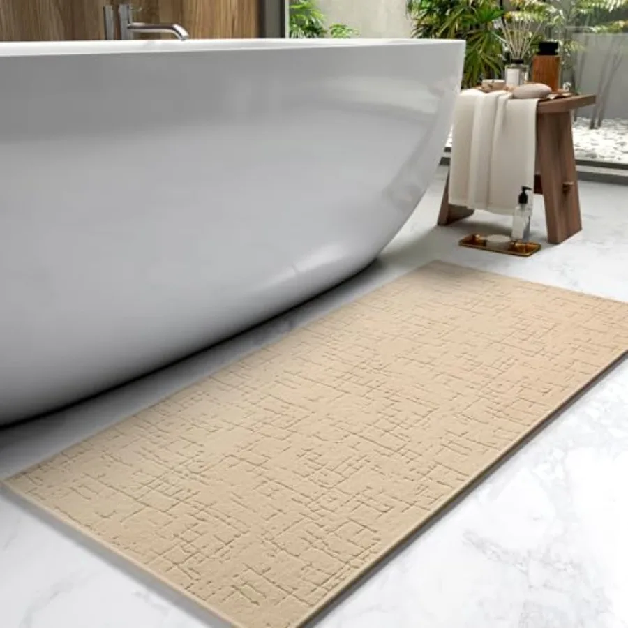 

Bath Mat-Absorbent Quick Dry Bathroom Floor Mats-Washable Rubber Backing Bath Mats for Bathroom Rugs Fit Under Door-Bath Rug fo