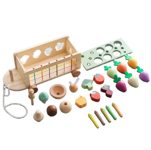 

Children's early education educational toys Children's preschool science set Children's education push-pull trolley toys