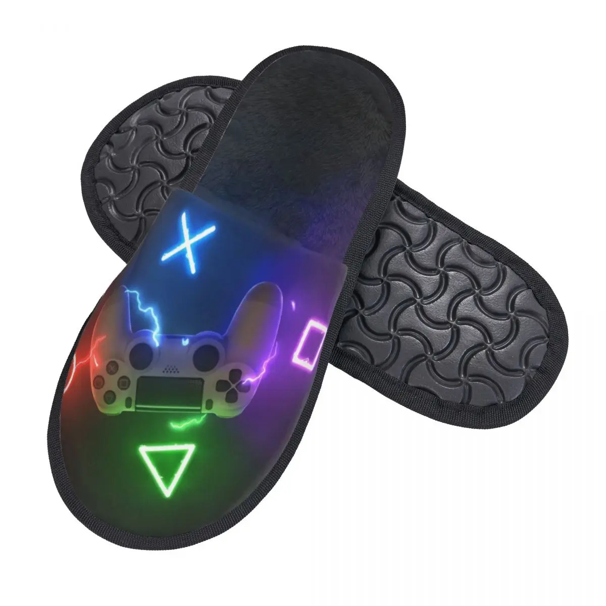 Chinelos de espuma de memória personalizados para mulheres, gamer, controlador de jogos, scuff macio, videogame, presente do amor, hotel, casa sapatos, sapatos