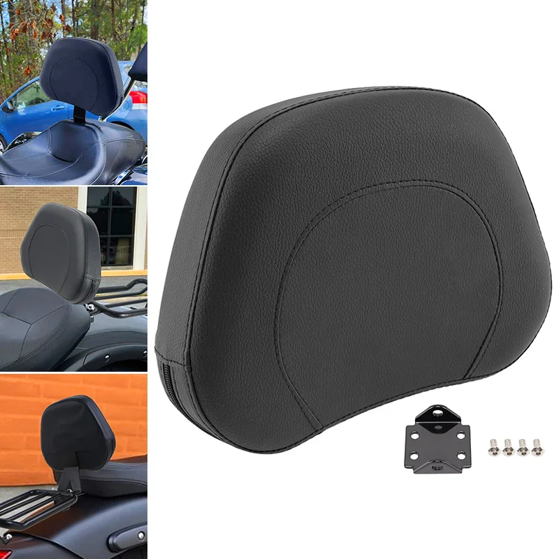 

Universal Motorcycle Backrest Rear Passenger Sissy Bar Cushion Pad Motocross Accessories For Harley Yamaha Honda Kawasaki Suzuki
