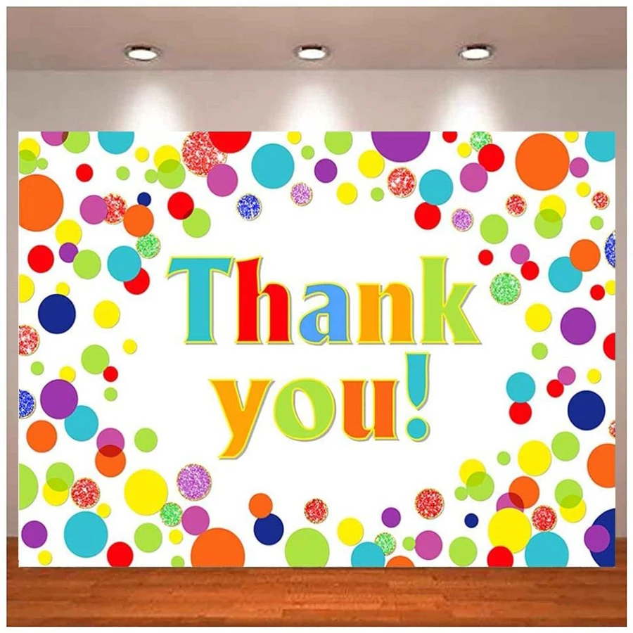 

Photography Backdrop Colorful Teachers Employees Thank You First Responders Support Doctors Nurses Party Background Decoration