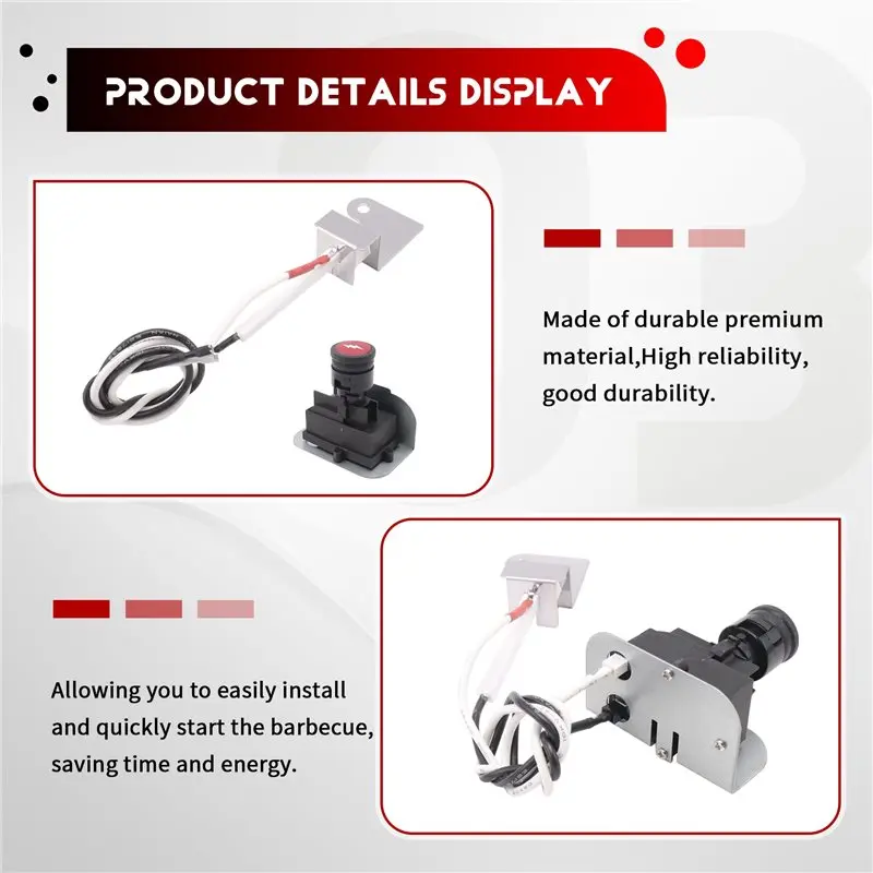 63788 Igniter Kit For Weber Q320 2008 & Q3200 2014 Series Gas Grills 80452 60092 Push Button Ignition,Grill Igniter Kits-[A04I T