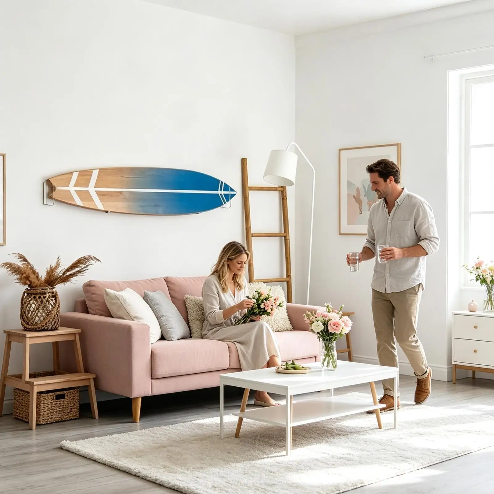 Surfboard Wall Mount 2 Pieces Floating Horizontal Clear Acrylic Wall Mount Surf Board Rack For Garage Bedroom Living Room Store