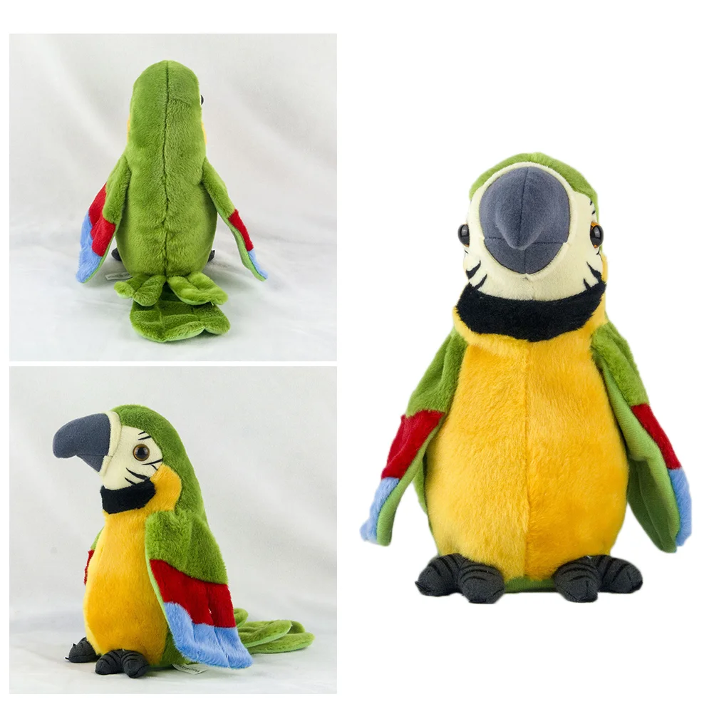 Early Educational Talking Supplies for Kids Parrot Twisting Wing Toy Electric Plush