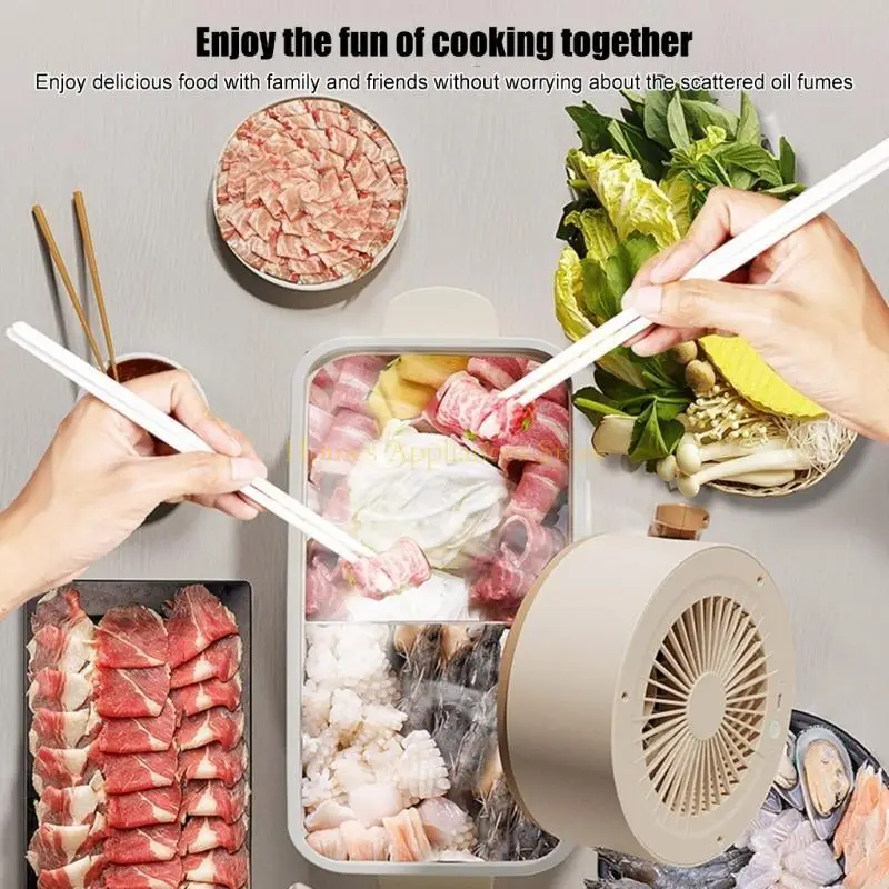 실내 부엌 요리를위한 D0AB 실내 바베큐 후드 뜨거운 냄비 추출기 레인지 후드 필터