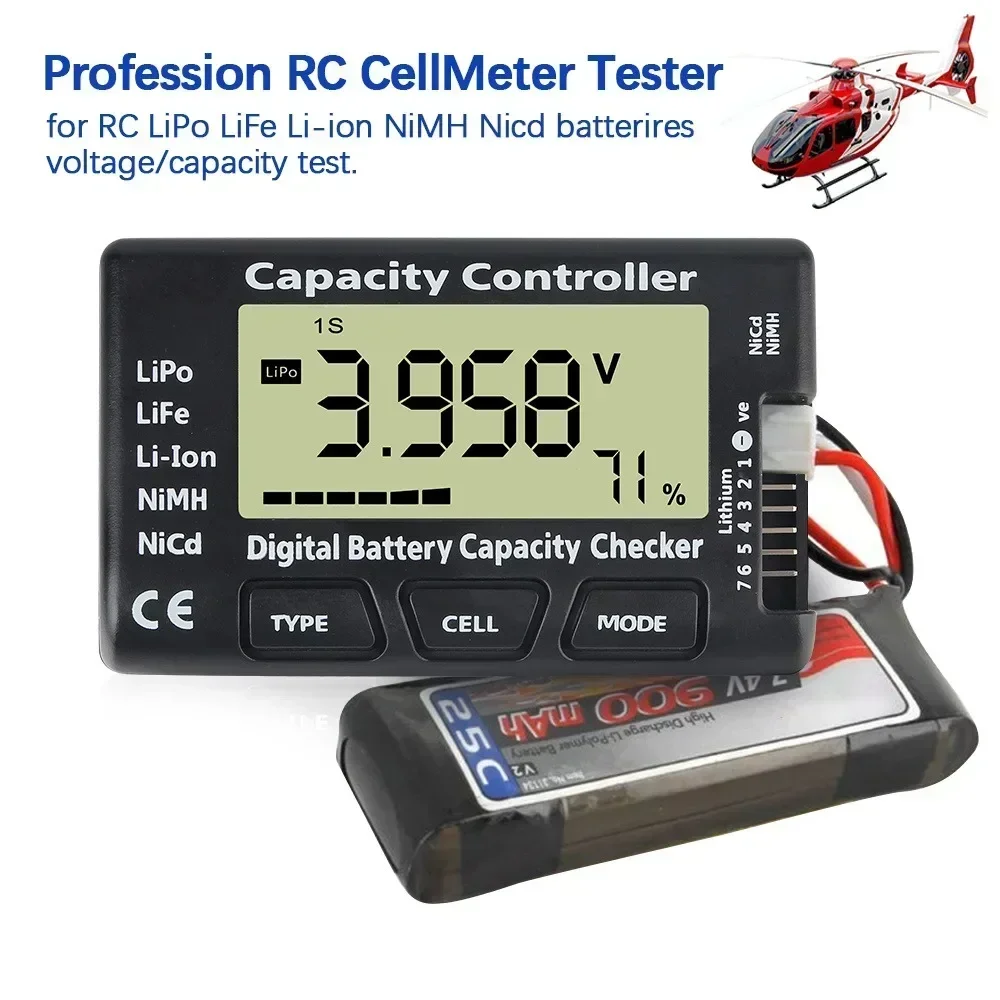 Cellmeter 7, digitaler Batteriekapazitätsprüfer, Controller-Tester, Spannungsprüfer für LiPo Life Li-Ion NiMH Nicd Cell Meter