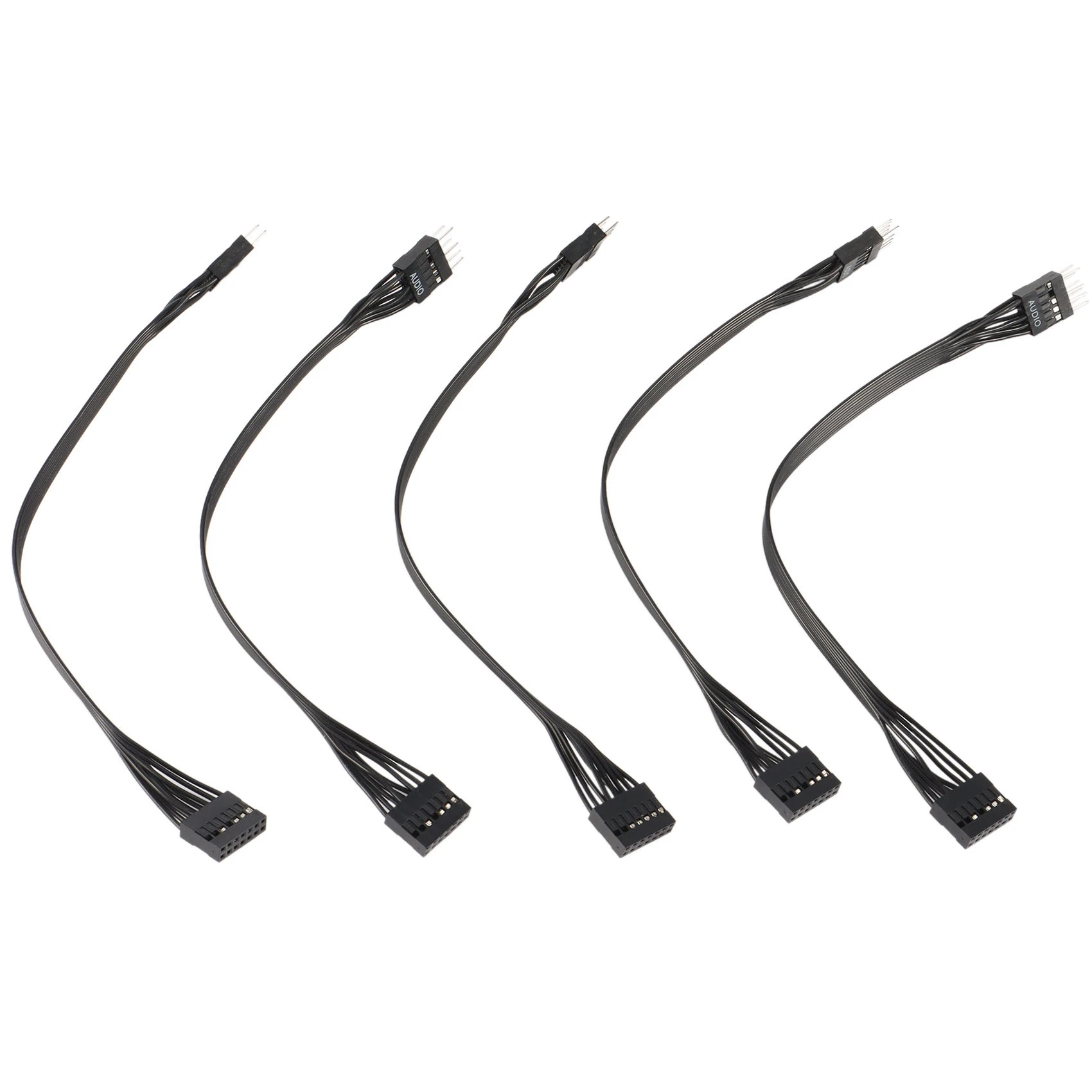 [Value Pack]HD Audio 13Pin Female to 8Pin Male Converter Cable 24AWG for Motherboard Connection HOST Front Panel Audio,5Pcs