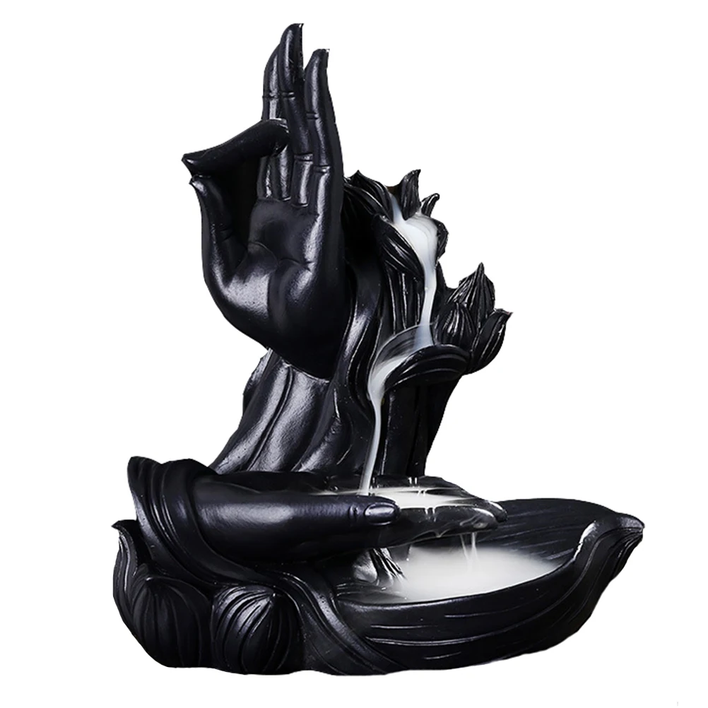 

Resin Buddha Hand Decor Classic Home Relaxing Elegant Incense Burner Desktop Ornament Household Censer