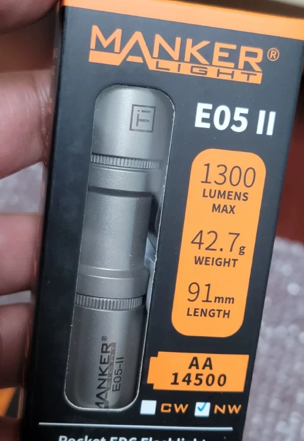 Lanterna com bateria EDC Manker E05-ll 14500