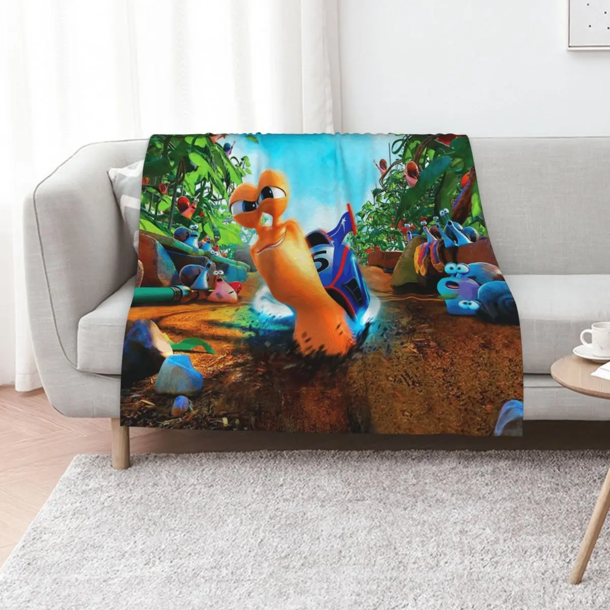 turbo animation characters turbo vs child Throw Blanket Luxurious Soft Fuzzy Blanket for Sofa Bed
