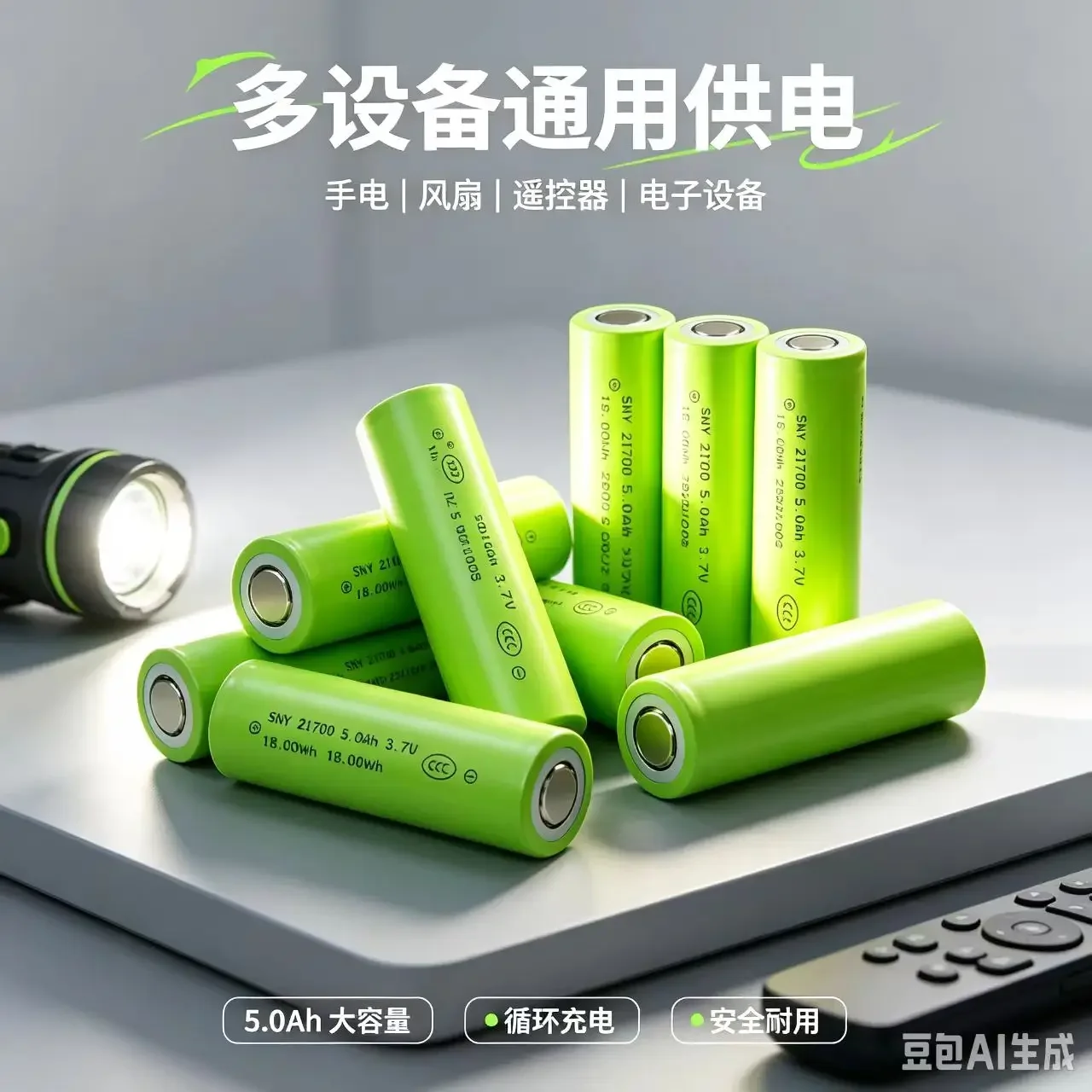 3,7V 5000mAh 21700 Flat-Top Lithium-Ionen-Akku, CC/CV-Ladestandard, 5C Spitzenstrom-Entladung, ideal für 3S 4S – Detail 6