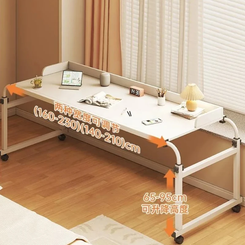Length& Height Adjustable Rolling Table Computer Desk Home Office Writing Desk Notebook Table Top Desk Sofa Bed Across The Bed