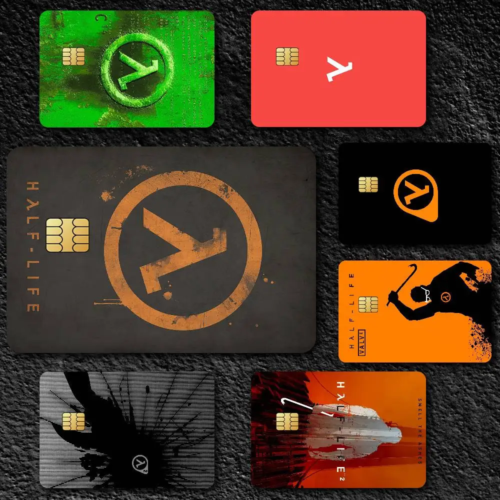 Game H-Half Life Credit Card Skin Stickers for Bank Card Bus Metro Card Sticker Waterproof Gift