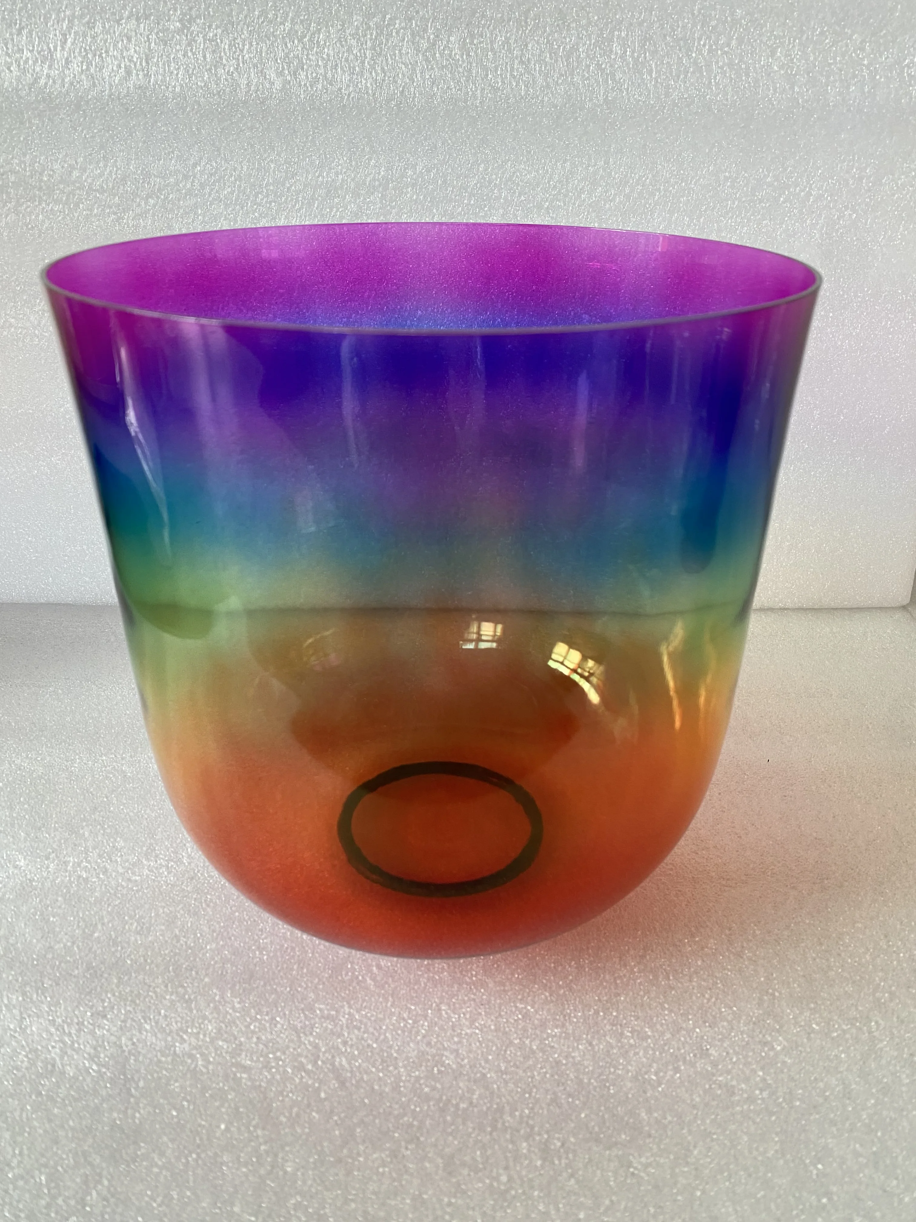 Star Linkup Crystal singing bowl 7colors energy chakra bowl 3rd octave E note solar plexus or F note Heart chakra or F# in 432Hz standard