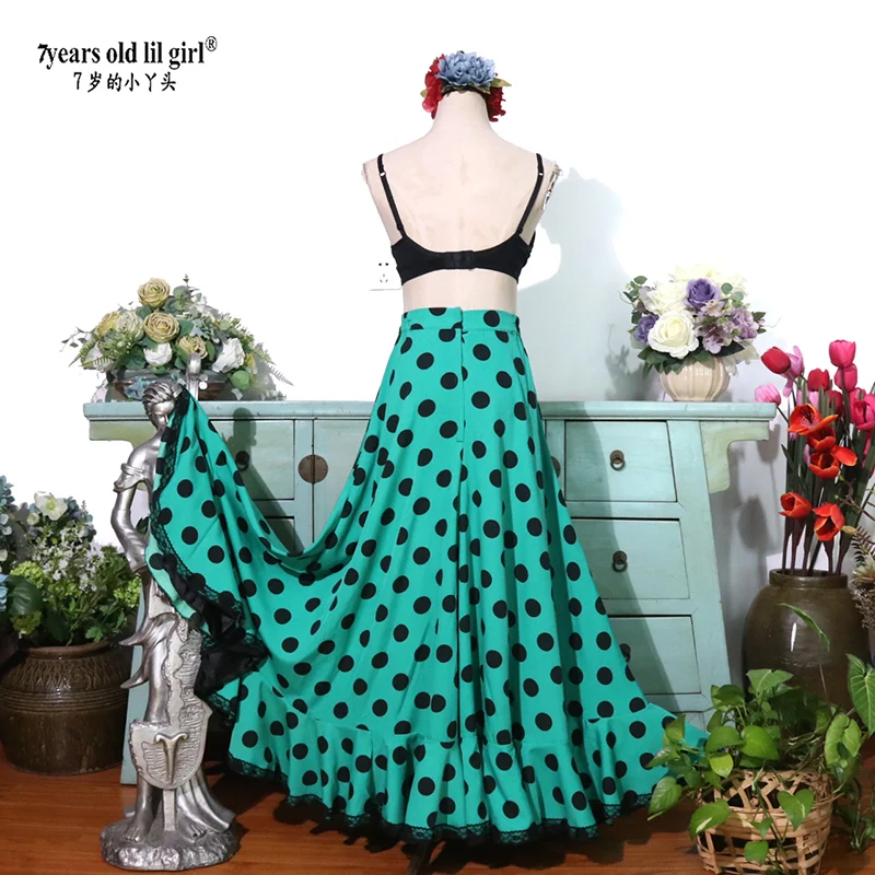 Kostium Flamenco Hiszpański Spódnica Kostiumowa Damska Dziewczęca Cygańska na Festiwal Balowy Występ Taneczny MM05