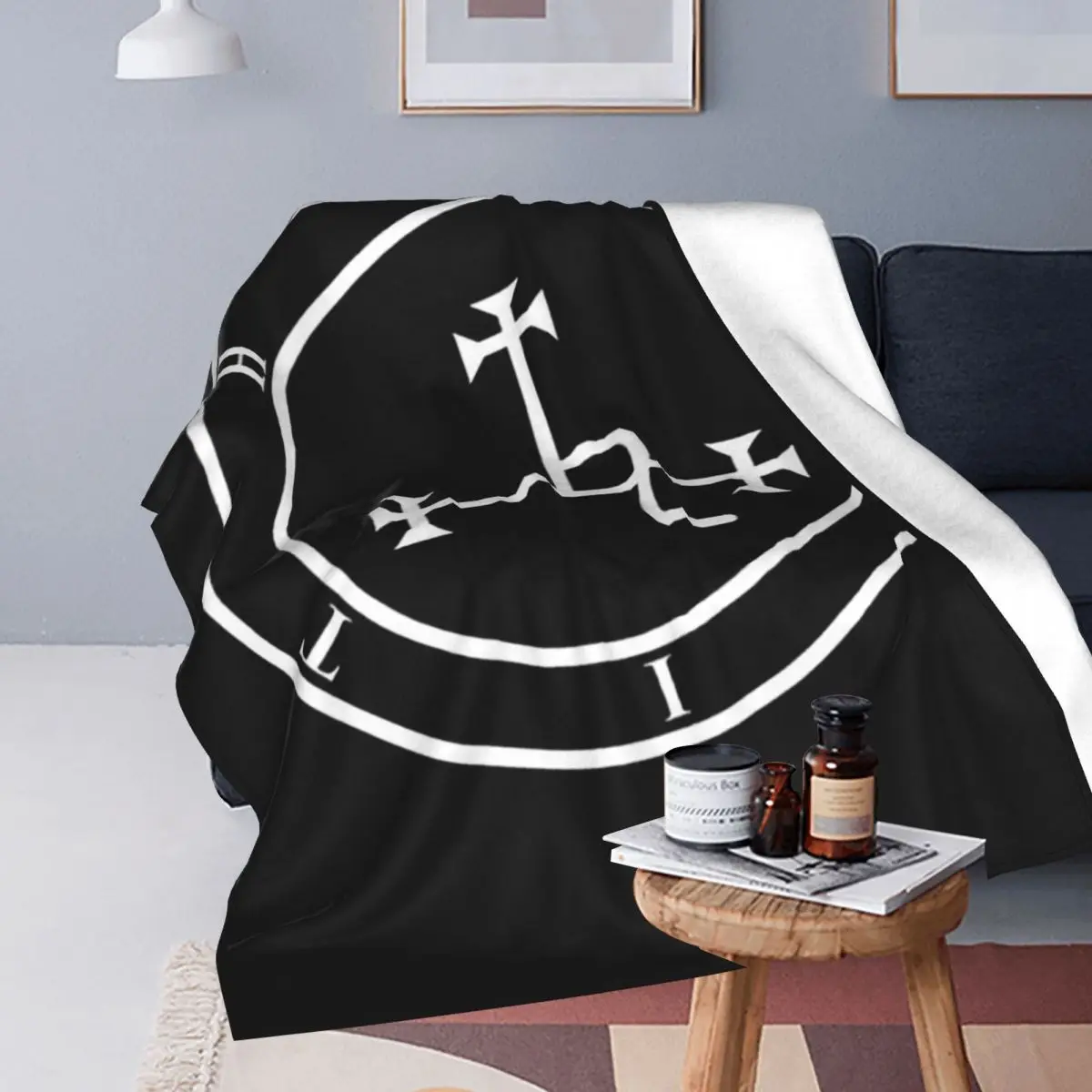 Sigil Of Lilith Blanket Soft Warm Flannel Throw Blanket Plush for Bed Living room Picnic Travel Home Sofa