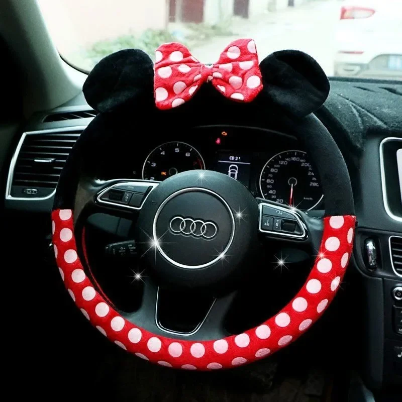 

Creative cartoon animation Disney Mickey Minnie new personalized fashion steering wheel cover for men and women car interior