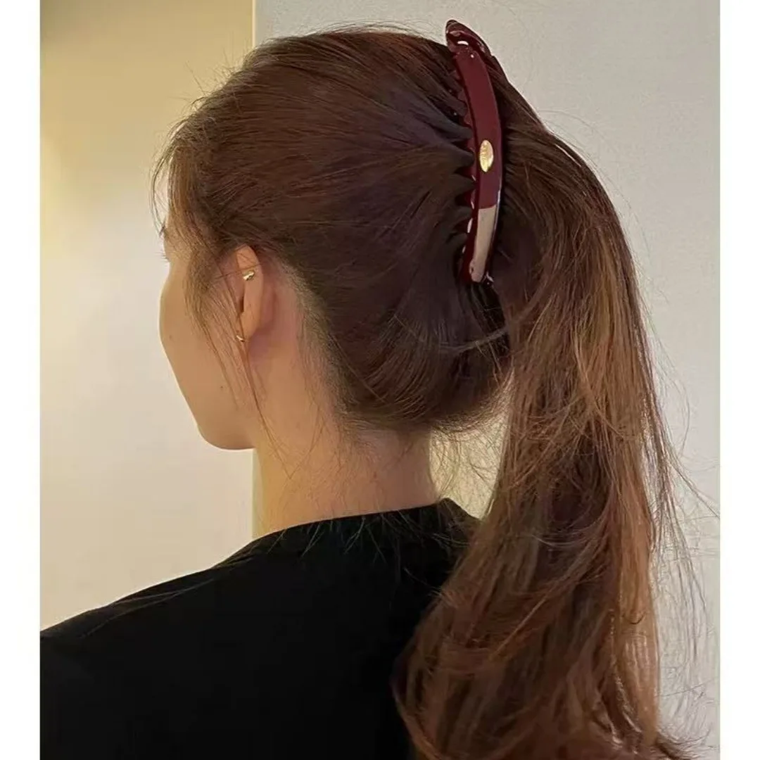New Large PC Banana Hair Clips For Women Korean Vintage Crab Claws For Thick Long Hair Holder 13cm Strong Clips Hair Accessories