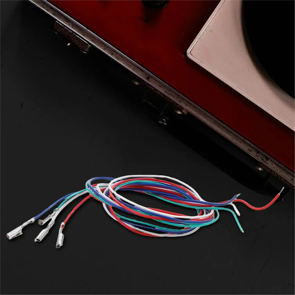 New Electronics 8Pcs Turntable Headshell Wires Color-Coded Phono Leads for Seamless Audio Connection and Setup