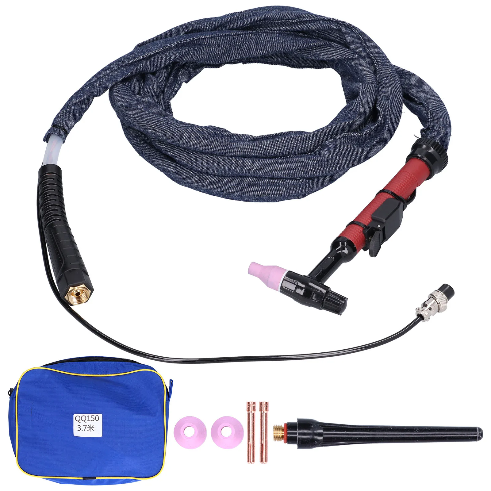 Argon Arc Welding Set Flexible Head Flame Retardant TIG Welder Torch with Protective Cloth Cover for QQ150 for Industry