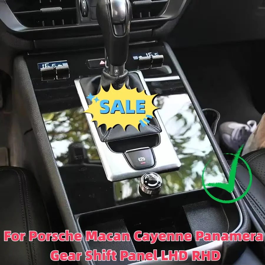 LHD RHD Decorative Accessories Gear Shift For Porsche Macan Cayenne Panamera Panel Center Console Interior Electroplating Button