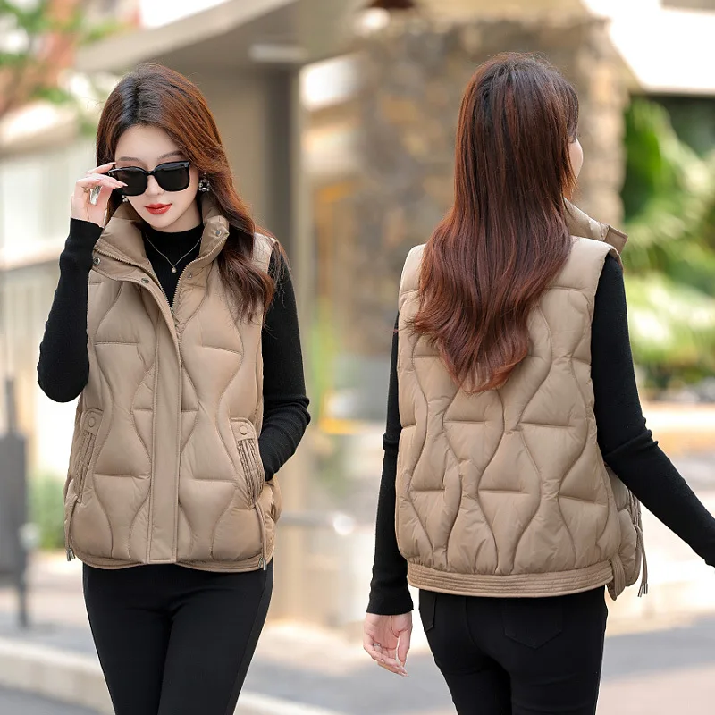 سترة شتوية جديدة لعام 2025 من القطن سترة نسائية فضفاضة بأكمام سميكة ودافئة سترات نسائية صدرية معطف ملابس خارجية للسيدات #2