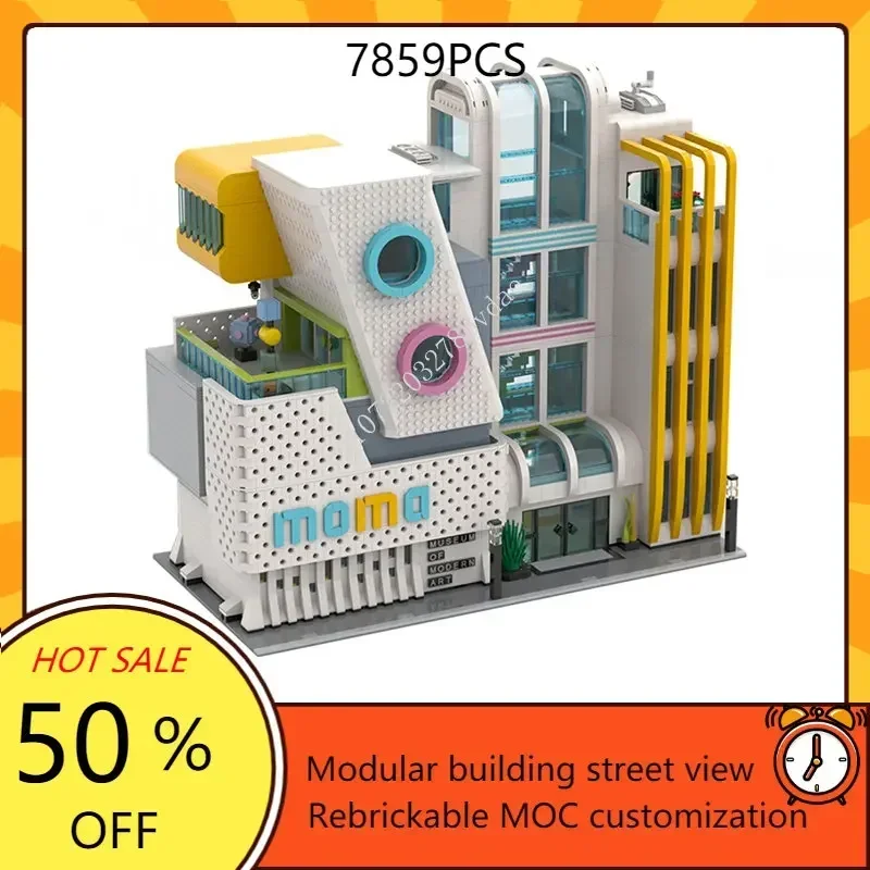Museum of Art Modular Creative MOC Creative street view Architecture DIY Education Assembly Puzzle Technology Xmas Toys Gifts