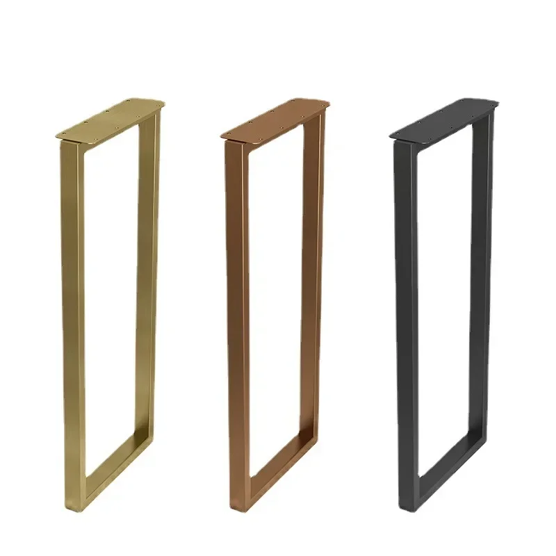 Stainless steel bar table leg bracket, light luxury titanium brushed office large plate desk metal support foot