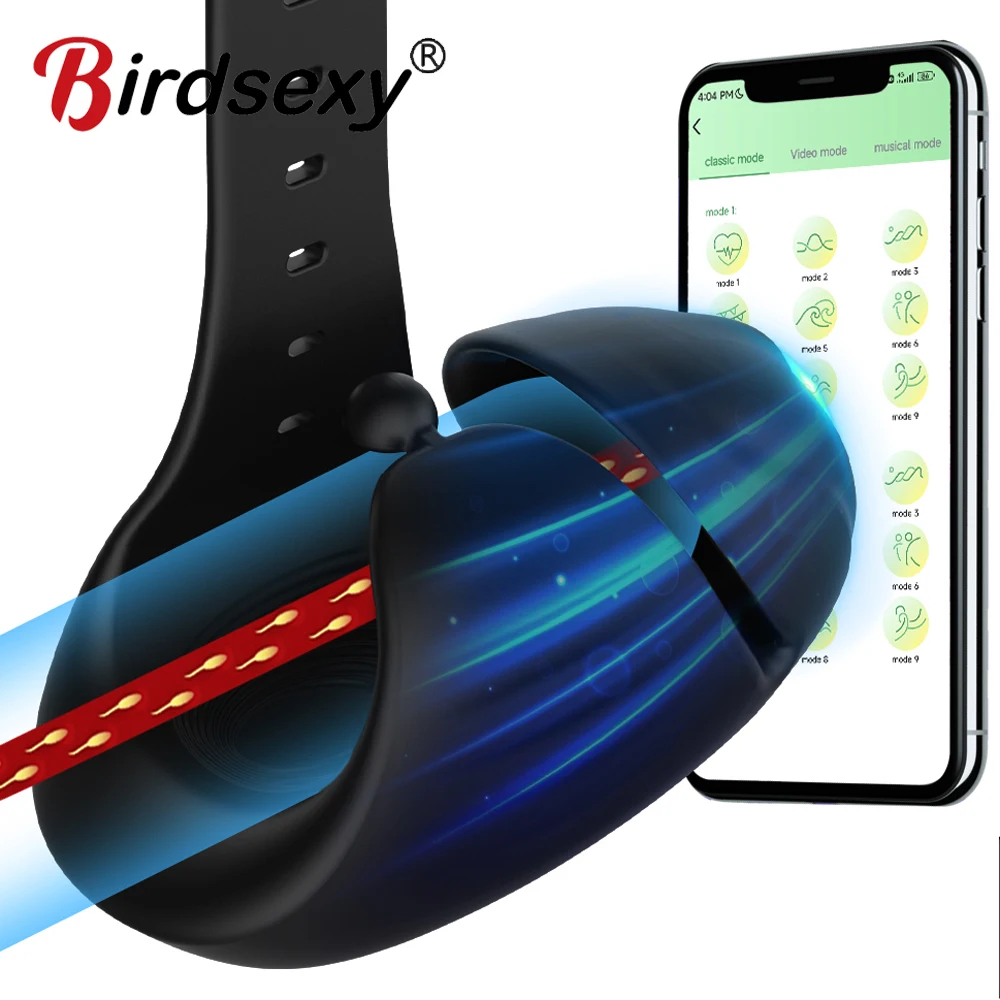 APP Bluetooth Vibrator for Men Glans Stimulator Adjustable Male Masturbator  Delay Ejaculation Penis Trainer Erotic Sex Shop 18+