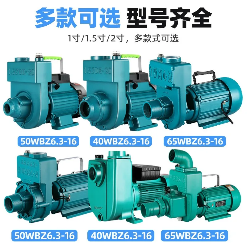 ZDK 220V Large‑Flow Self‑Priming Centrifugal Pump For Household Farm Sewage Septic Tank Water Drainage Equipment